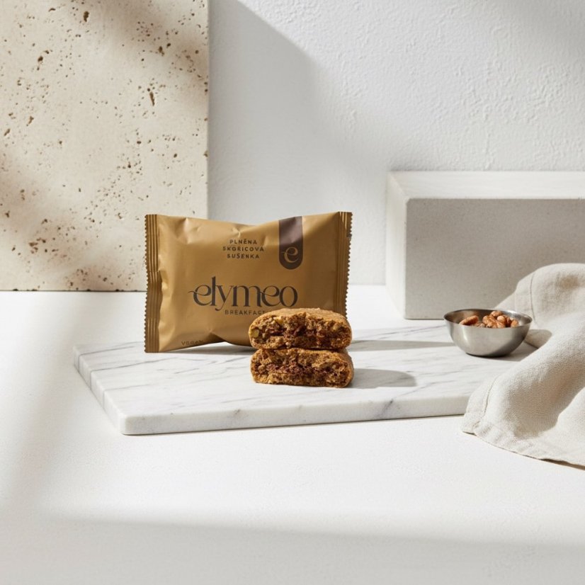 Snídaňové skořicové cookie PLNĚNÉ 80g
