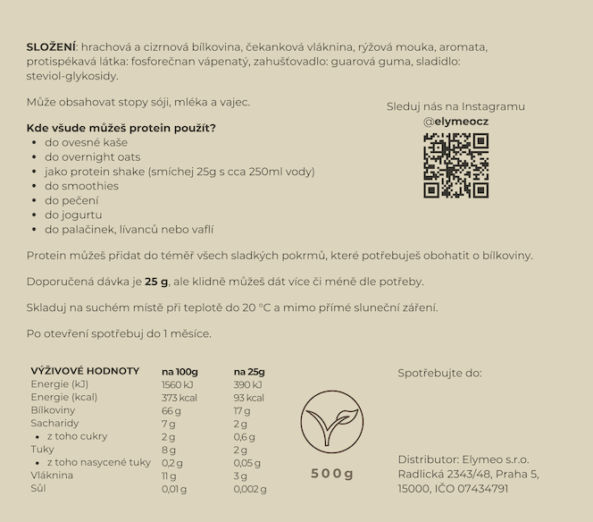Vegan PROTEIN vanilka 500g